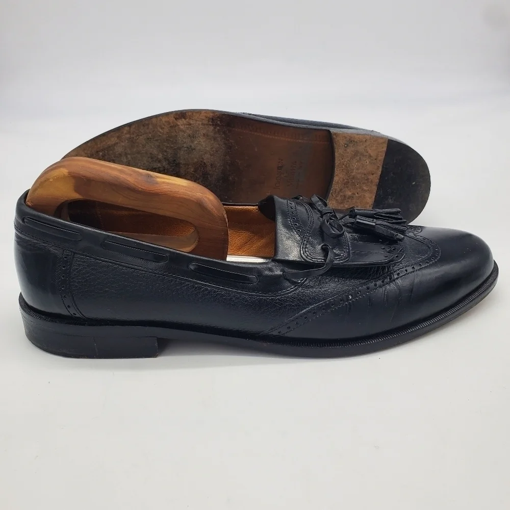 Johnston & Murphy Cellini Kiltie Tassel Loafers Men 11M Dress Shoes Black